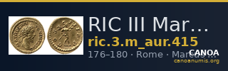 RIC III Marcus Aurelius 415 — CANOA