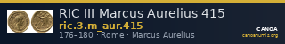 RIC III Marcus Aurelius 415 — CANOA