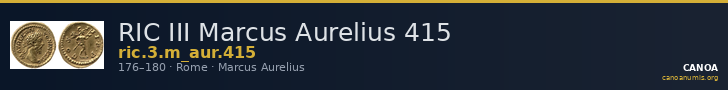 RIC III Marcus Aurelius 415 — CANOA