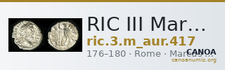 RIC III Marcus Aurelius 417 — CANOA