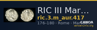RIC III Marcus Aurelius 417 — CANOA