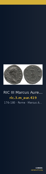 RIC III Marcus Aurelius 419 — CANOA