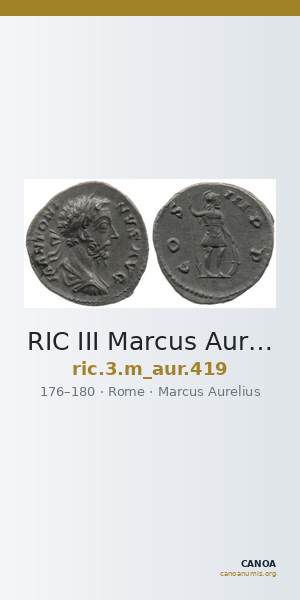 RIC III Marcus Aurelius 419 — CANOA