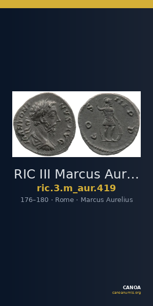 RIC III Marcus Aurelius 419 — CANOA