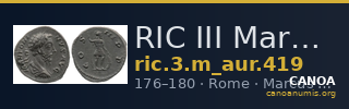 RIC III Marcus Aurelius 419 — CANOA