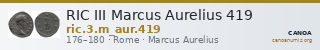 RIC III Marcus Aurelius 419 — CANOA
