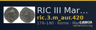 RIC III Marcus Aurelius 420 — CANOA