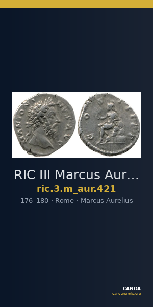 RIC III Marcus Aurelius 421 — CANOA