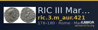 RIC III Marcus Aurelius 421 — CANOA