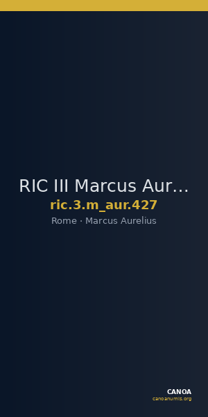 RIC III Marcus Aurelius 427 — CANOA