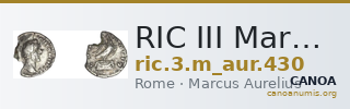 RIC III Marcus Aurelius 430 — CANOA