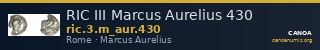 RIC III Marcus Aurelius 430 — CANOA
