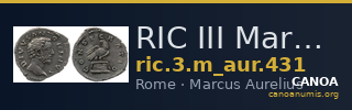 RIC III Marcus Aurelius 431 — CANOA