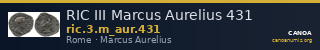 RIC III Marcus Aurelius 431 — CANOA