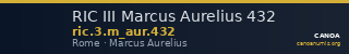 RIC III Marcus Aurelius 432 — CANOA