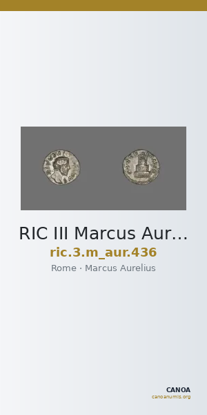 RIC III Marcus Aurelius 436 — CANOA