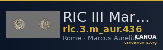 RIC III Marcus Aurelius 436 — CANOA