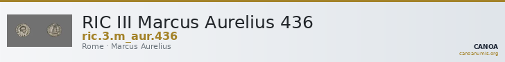 RIC III Marcus Aurelius 436 — CANOA