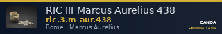 RIC III Marcus Aurelius 438 — CANOA