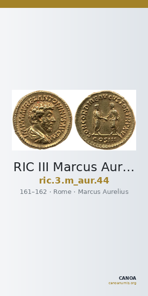 RIC III Marcus Aurelius 44 — CANOA