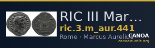 RIC III Marcus Aurelius 441 — CANOA