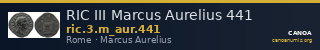 RIC III Marcus Aurelius 441 — CANOA