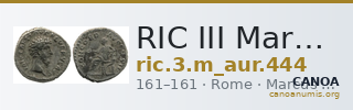 RIC III Marcus Aurelius 444 — CANOA