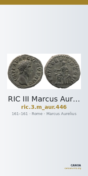 RIC III Marcus Aurelius 446 — CANOA