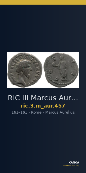 RIC III Marcus Aurelius 457 — CANOA