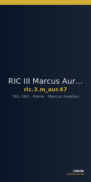 RIC III Marcus Aurelius 47 — CANOA