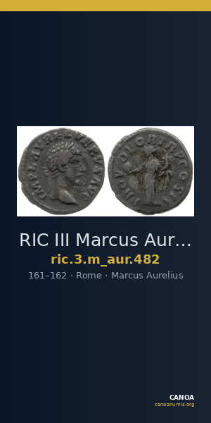 RIC III Marcus Aurelius 482 — CANOA