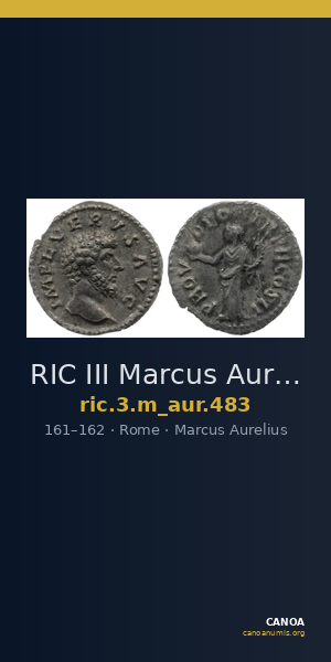 RIC III Marcus Aurelius 483 — CANOA
