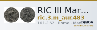 RIC III Marcus Aurelius 483 — CANOA