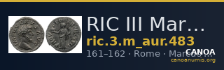 RIC III Marcus Aurelius 483 — CANOA