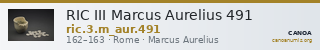 RIC III Marcus Aurelius 491 — CANOA