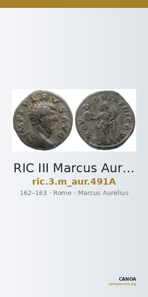 RIC III Marcus Aurelius 491A — CANOA