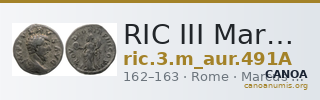 RIC III Marcus Aurelius 491A — CANOA