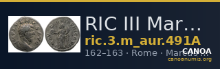 RIC III Marcus Aurelius 491A — CANOA