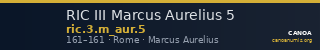 RIC III Marcus Aurelius 5 — CANOA