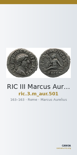 RIC III Marcus Aurelius 501 — CANOA