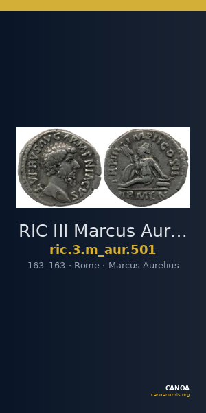 RIC III Marcus Aurelius 501 — CANOA