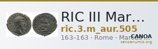 RIC III Marcus Aurelius 505 — CANOA