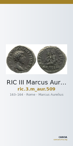 RIC III Marcus Aurelius 509 — CANOA