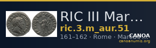 RIC III Marcus Aurelius 51 — CANOA