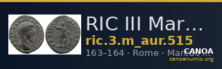 RIC III Marcus Aurelius 515 — CANOA