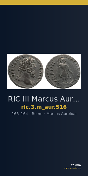 RIC III Marcus Aurelius 516 — CANOA