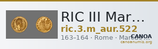 RIC III Marcus Aurelius 522 — CANOA