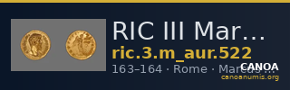 RIC III Marcus Aurelius 522 — CANOA