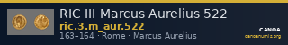 RIC III Marcus Aurelius 522 — CANOA