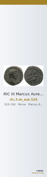 RIC III Marcus Aurelius 526 — CANOA